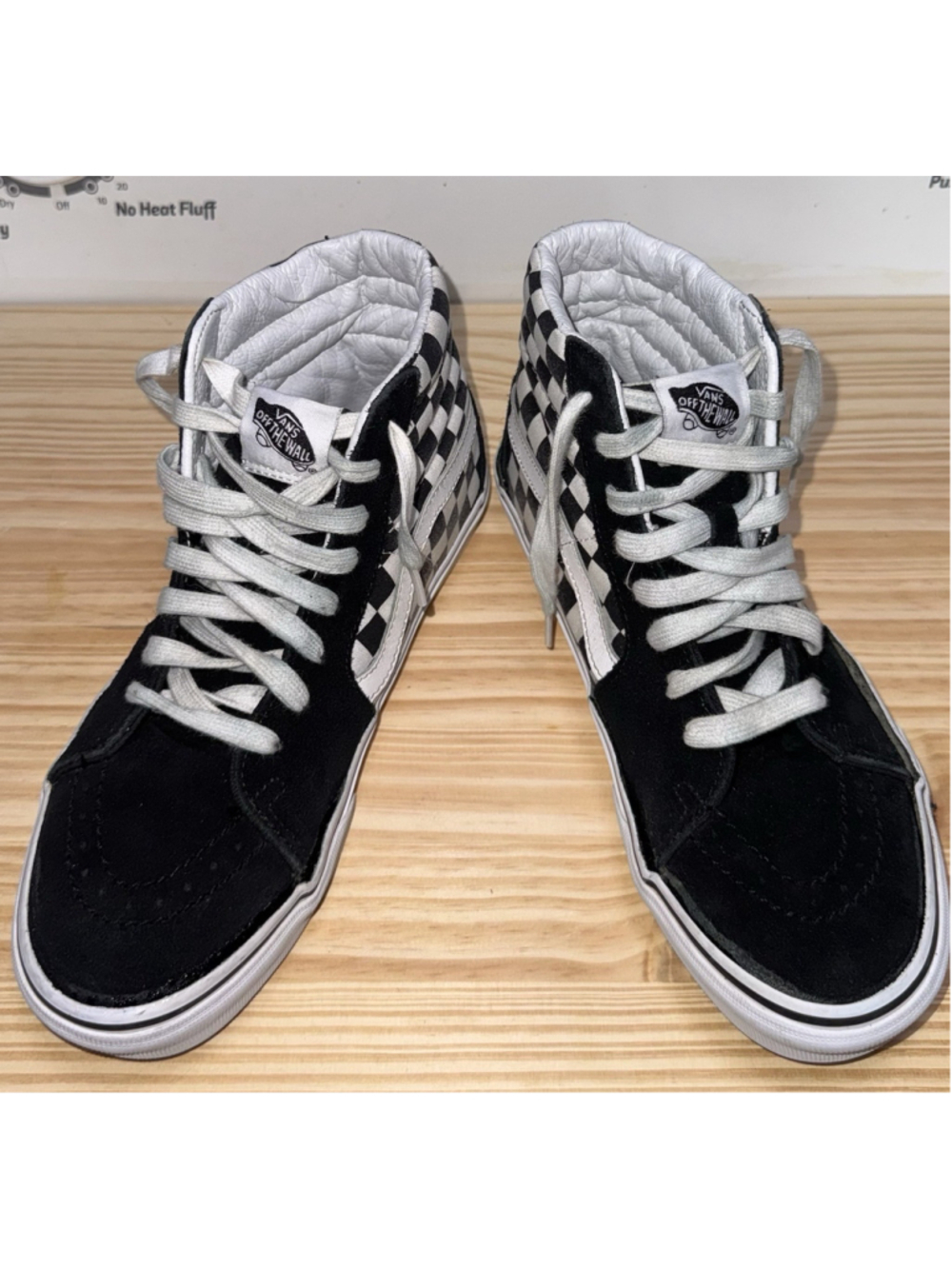 Vans Sk8-Hi Checkered Black & White | Men 6.5 / Women 8 | REPAIR PROJECT
